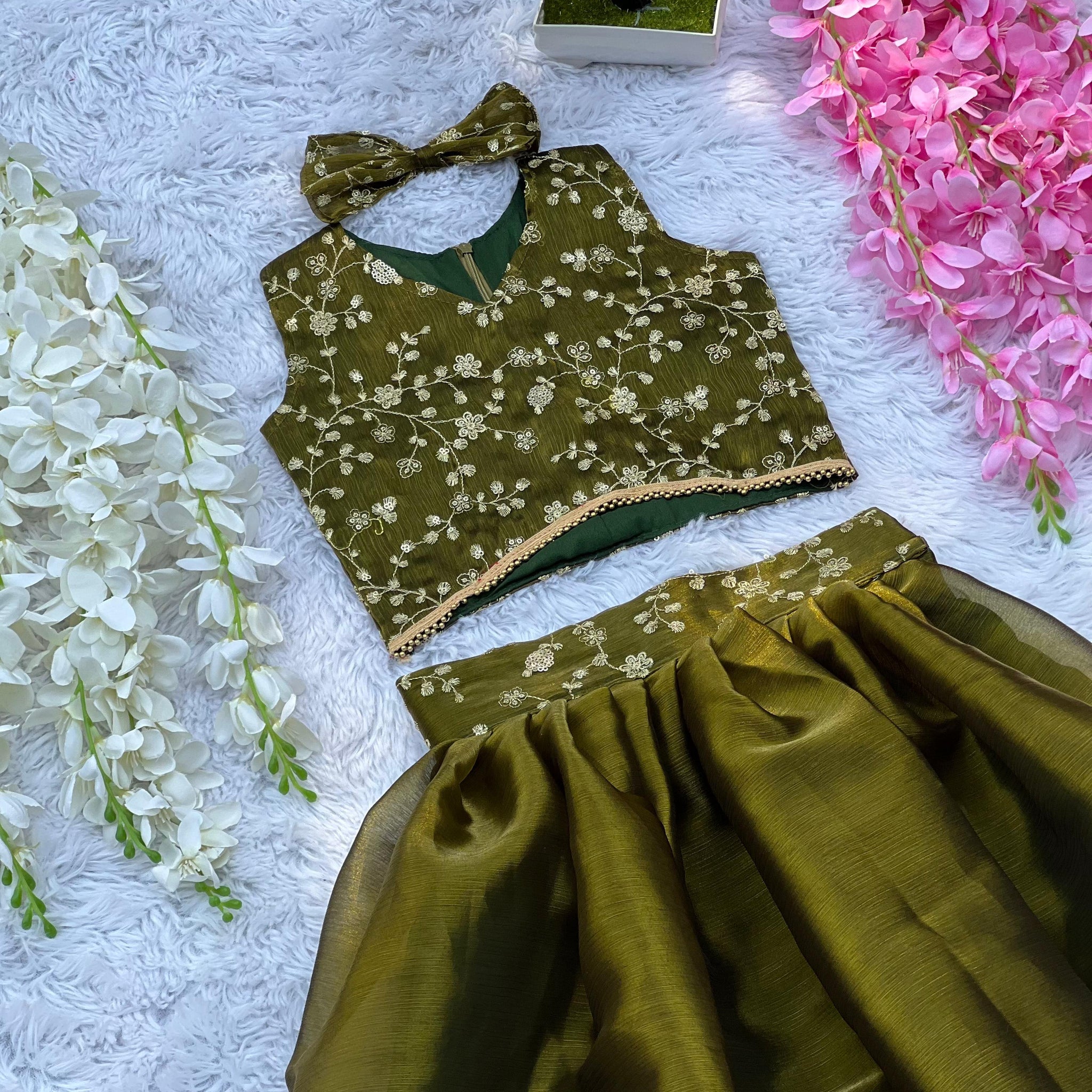 Premium Zimmy-Silk Beautiful Embroidery Lehengha and top