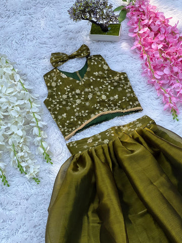 Premium Zimmy-Silk Beautiful Embroidery Lehengha and top