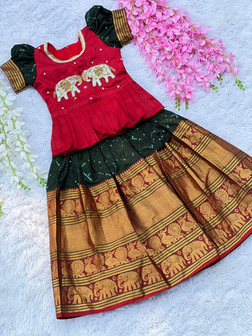 Charming Satin Bangalore Fabric Lehengha With Top